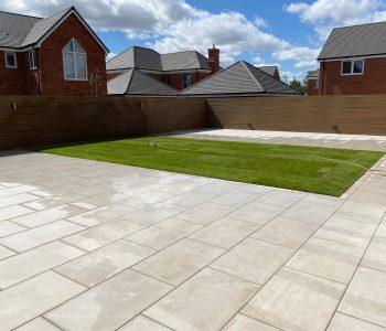 Porcelain tiles and fencing
