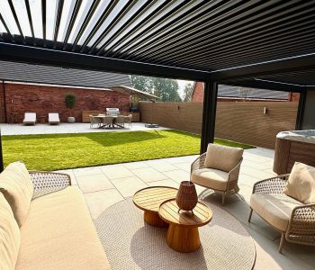 Porcelain tiles and fencing